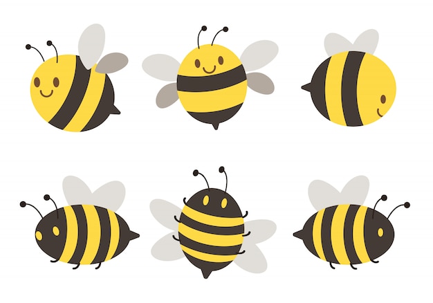 Conjunto de abejas de personaje