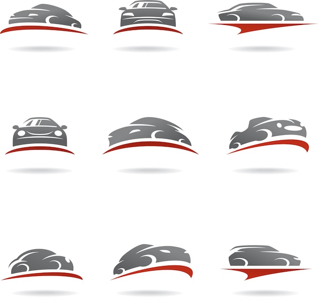 Conjunto abstracto de coches Vector