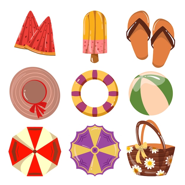 Conjunto de accesorios de piscina para el verano