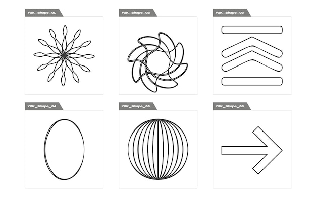Conjunto de activos gráficos vectoriales Activos gráficos extraordinarios Iconos planos minimalistas