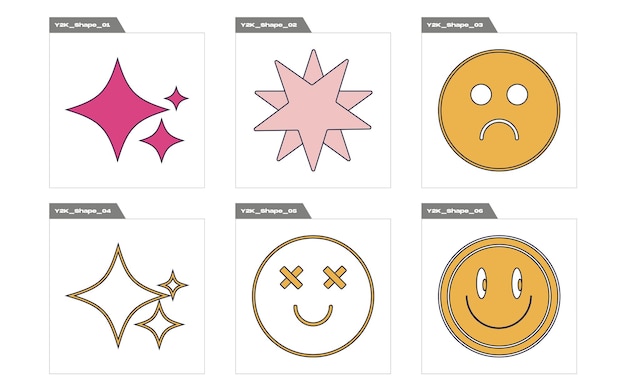 Conjunto de activos gráficos vectoriales Activos gráficos extraordinarios Iconos planos minimalistas