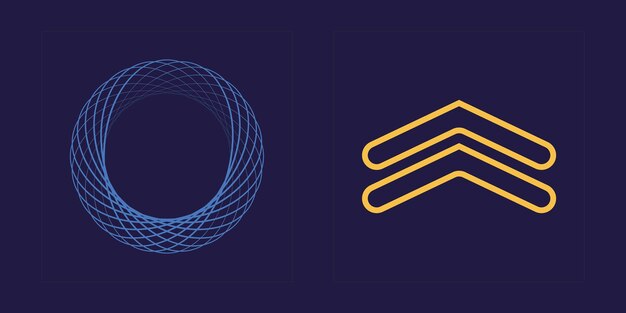 Conjunto de activos gráficos vectoriales Adornos gráficos retro futuristas Elementos Cyberpunk