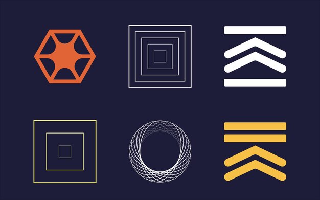 Conjunto de activos gráficos vectoriales Brutalismo formas de estrellas y flores Elementos Cyberpunk