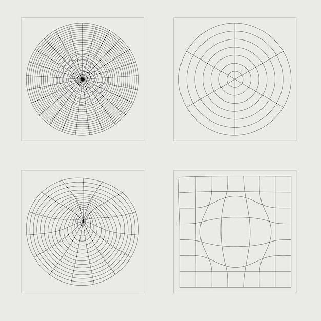 Conjunto de activos gráficos vectoriales Brutalismo formas de estrellas y flores Iconos planos minimalistas