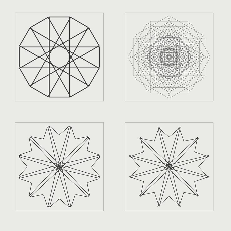 Vector conjunto de activos gráficos vectoriales gran colección de símbolos geométricos gráficos abstractos objetos en estilo y2k