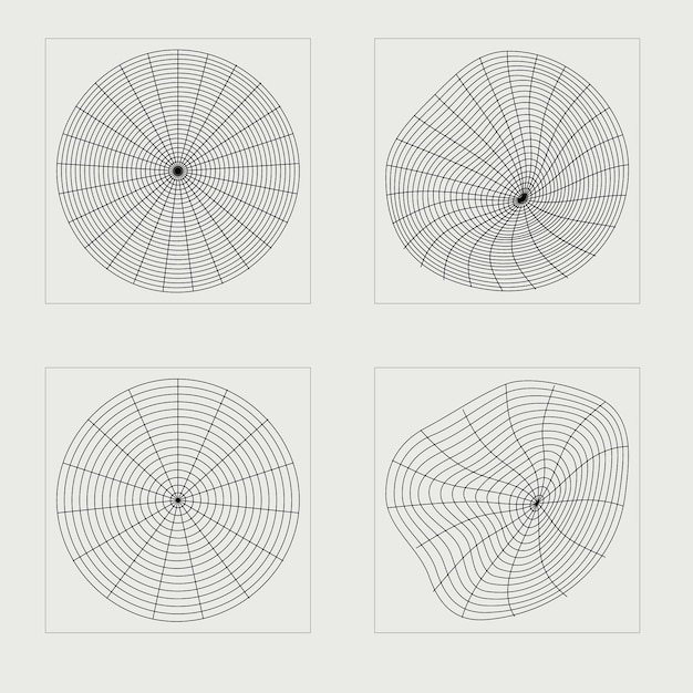 Conjunto de activos gráficos vectoriales Objetos de activos gráficos extraordinarios en estilo y2k