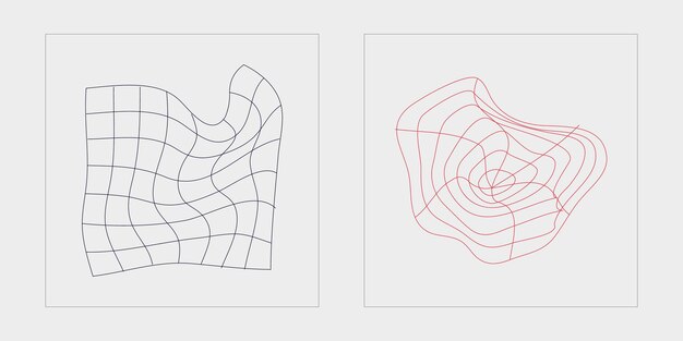 Conjunto de activos gráficos vectoriales Objetos de activos gráficos extraordinarios en estilo y2k