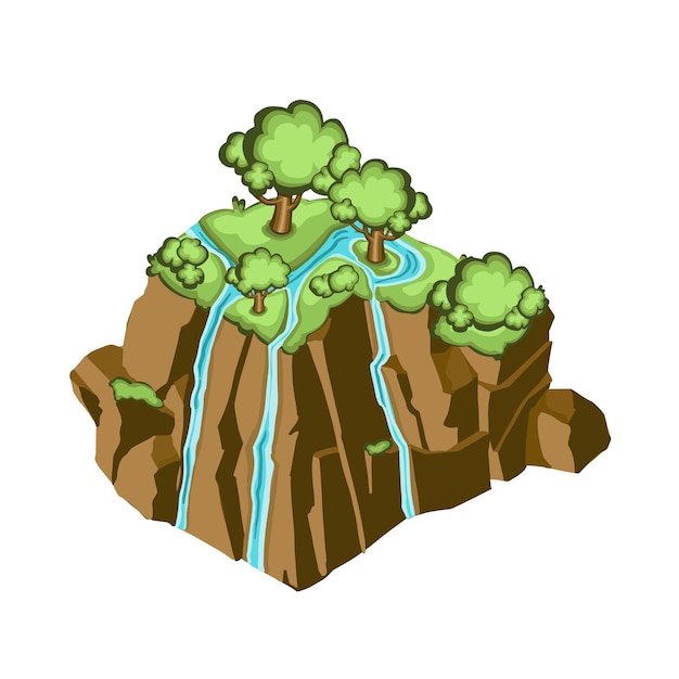 Conjunto de activos de mapas de nivel Pantalla de mapa GUI Bosque invierno verano Elementos de juego del bosque Mapa de juego para juego casual