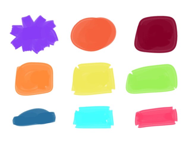 Conjunto de adorables elementos abstractos dibujando formas divertidas