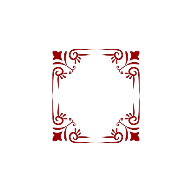 conjunto de adornos de borde vectorial floral