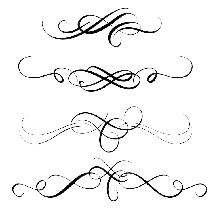 Vector conjunto de adornos decorativos vintage para el diseño ilustración vectorial