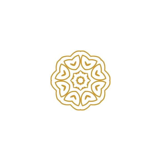 conjunto de adornos de mandala fondo de color oro
