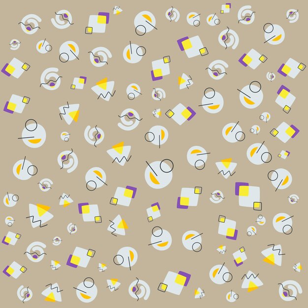 Conjunto aleatorio de patrones geométricos abstractos vectoriales