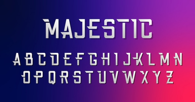 Conjunto de alfabeto moderno Sharp Urban Font