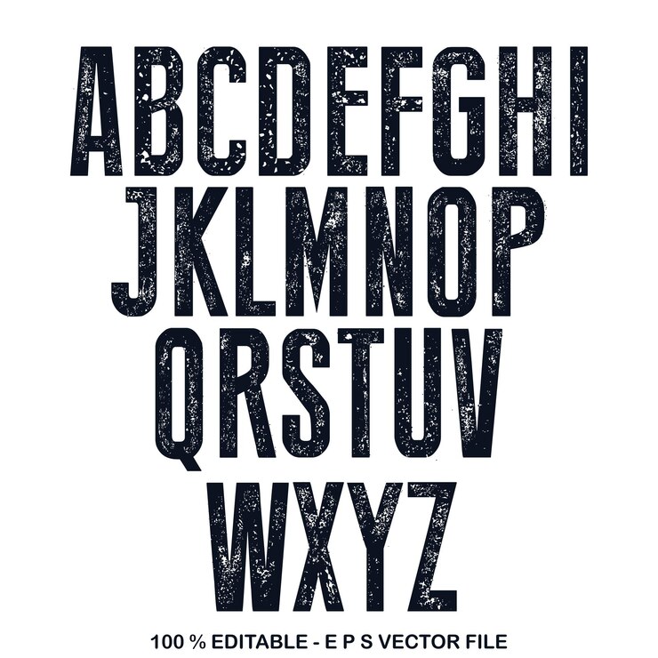 Conjunto de alfabeto vectorial triángulo dibujado a mano alfabeto letras ABS vector