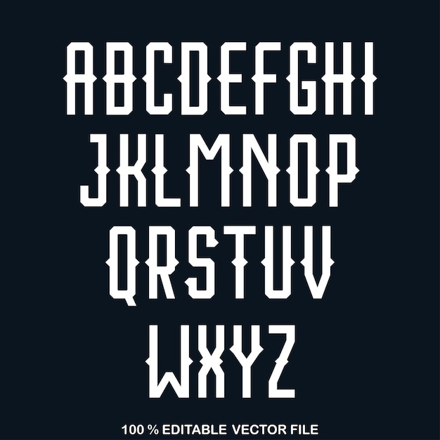 Conjunto de alfabeto vectorial triángulo dibujado a mano alfabeto letras ABS vector
