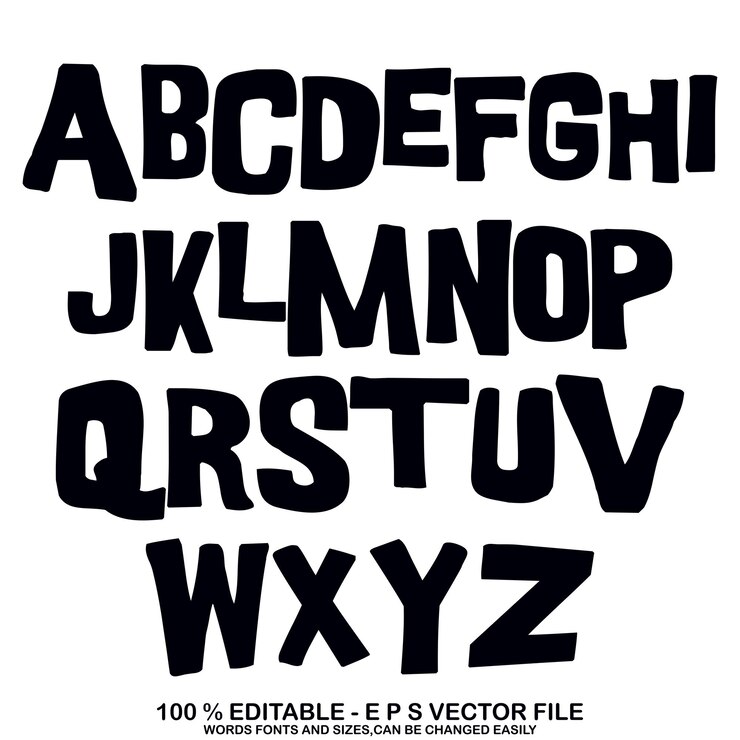 Vector conjunto de alfabeto vectorial triángulo dibujado a mano alfabeto letras abs vector