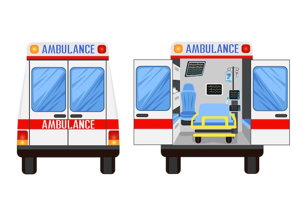 Vector conjunto de ambulancia