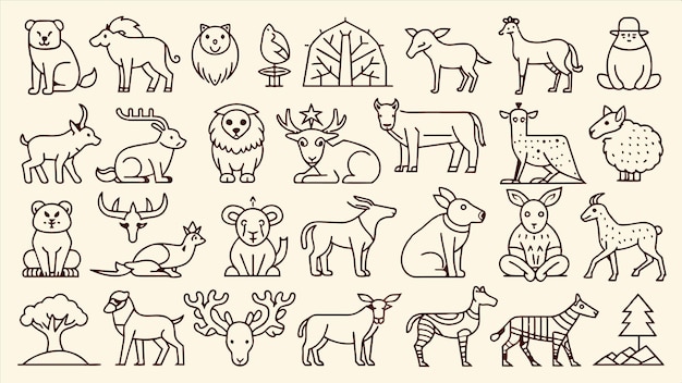 un conjunto de animales que están en una lengua extranjera