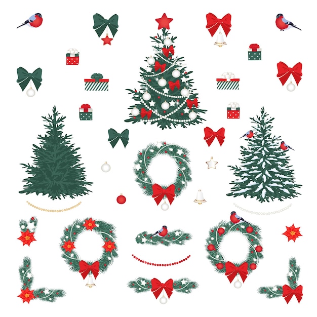 conjunto de árbol de navidad