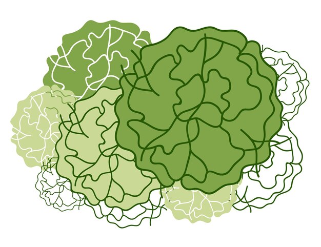 Conjunto de árboles vectoriales Diseño de séquito para el plan