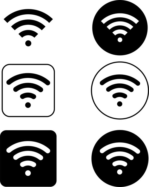 conjunto de archivos vectoriales de iconos wifi