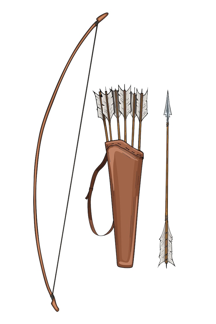 Vector conjunto de arco y flecha
