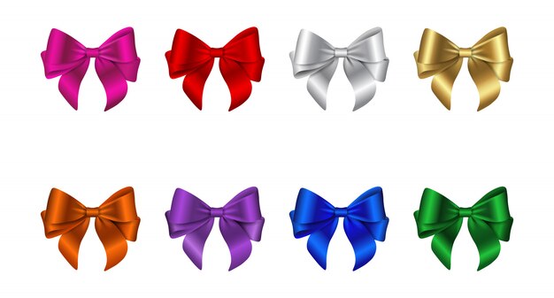 Conjunto de arcos de colores aislados
