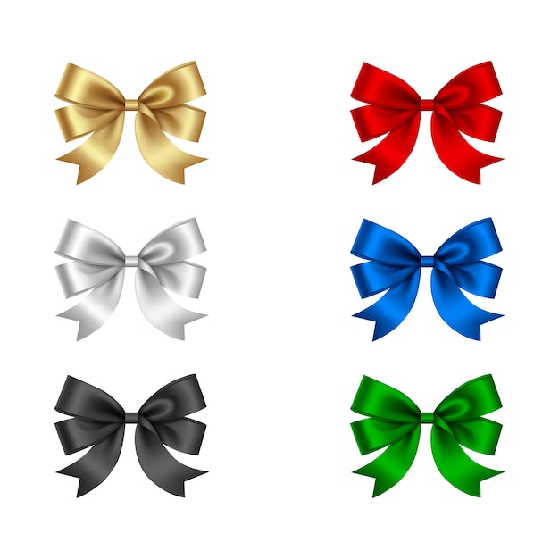 Conjunto de arcos de colores aislados