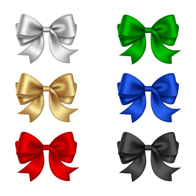 Conjunto de arcos de colores aislados