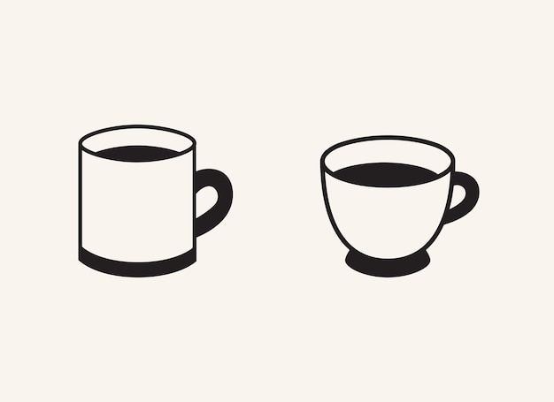 Conjunto de arte de clip de ilustración de taza de té Bebida deliciosa plantilla de ilustraciones de clip de arte de copa de té
