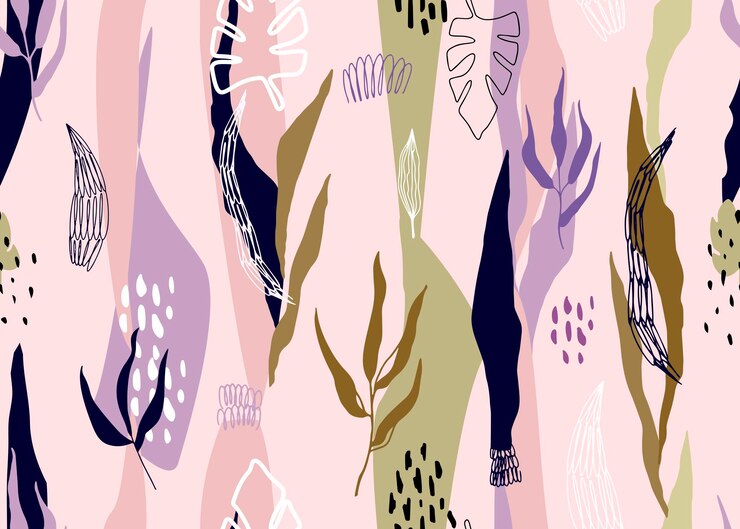 Vector conjunto de arte de línea moderna con un patrón geométrico colorido y moderno sin costuras para el diseño de fondo web