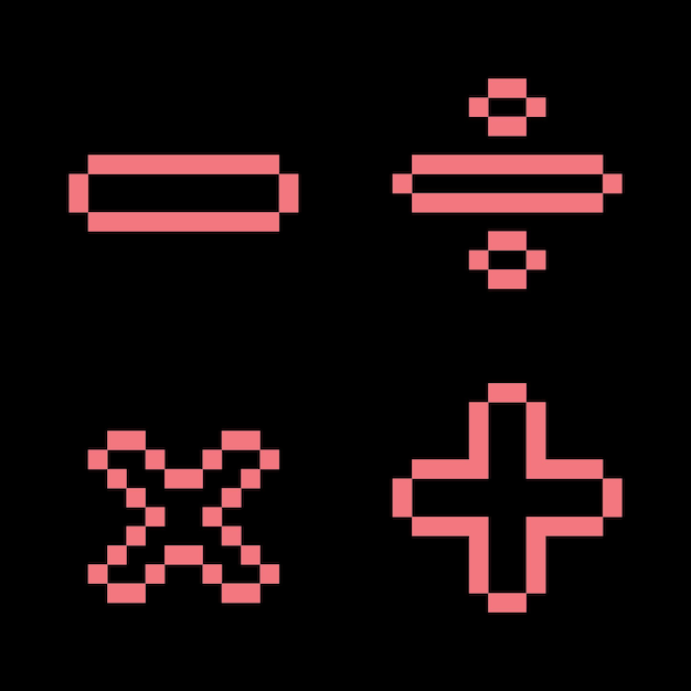 conjunto de arte de píxeles minimalista estética vintage diseño de sprite retro