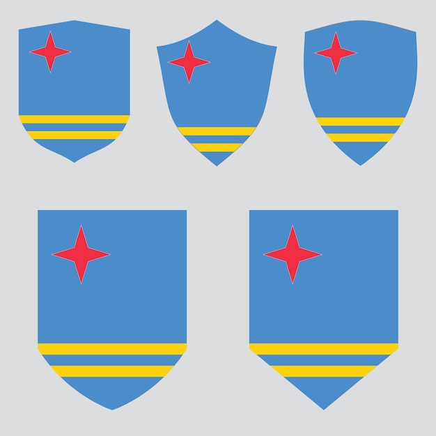 Conjunto de Aruba Conjunto del marco del escudo
