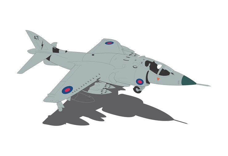 Vector conjunto de avión de combate del ejército militar aislado sobre fondo blanco.