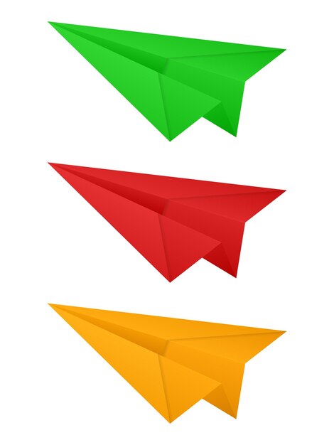 Conjunto de aviones de papel