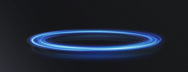 Conjunto azul claro Twirl png. Efecto de luz de curva de línea de neón. Elemento para su diseño, publicidad.