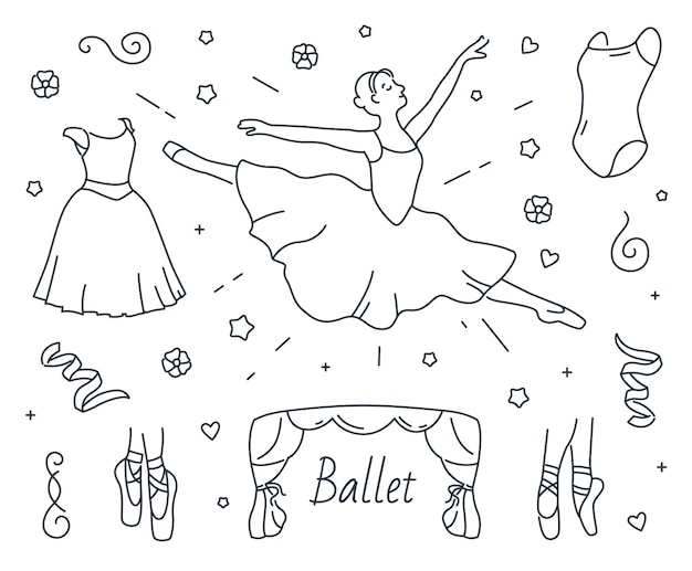 Conjunto de ballet Doodle