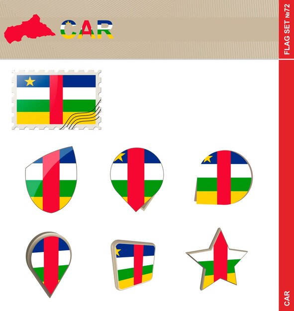 Conjunto de bandera de coche Conjunto de bandera 72 Vector