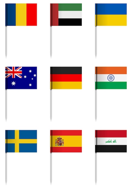 Conjunto de bandera nacional