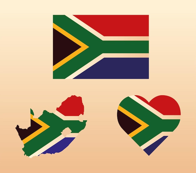 Conjunto de bandera de Sudáfrica