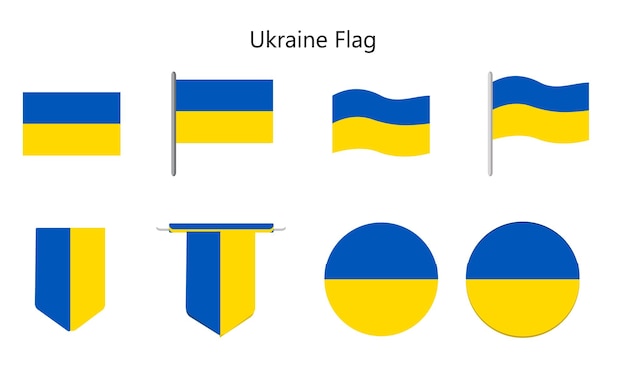 Conjunto de bandera de ucrania