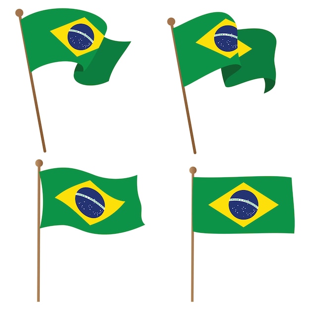 conjunto de banderas brasileñas