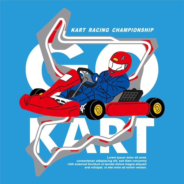 Conjunto de banderas de carreras de karts vectoriales