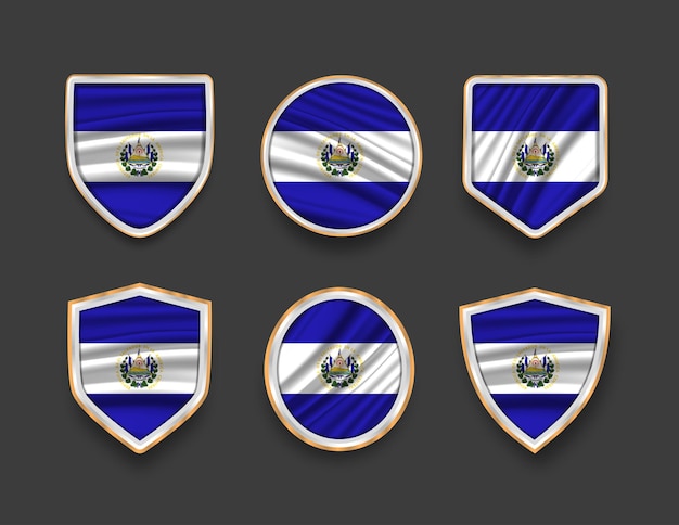 conjunto de banderas en marcos con diferentes formas de marco