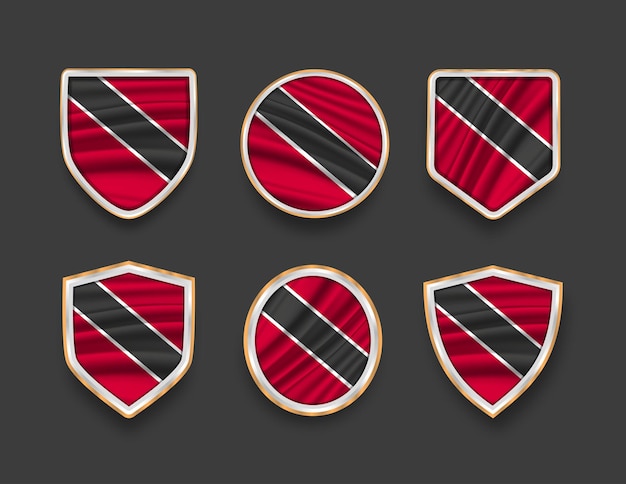 conjunto de banderas en marcos con diferentes formas de marco