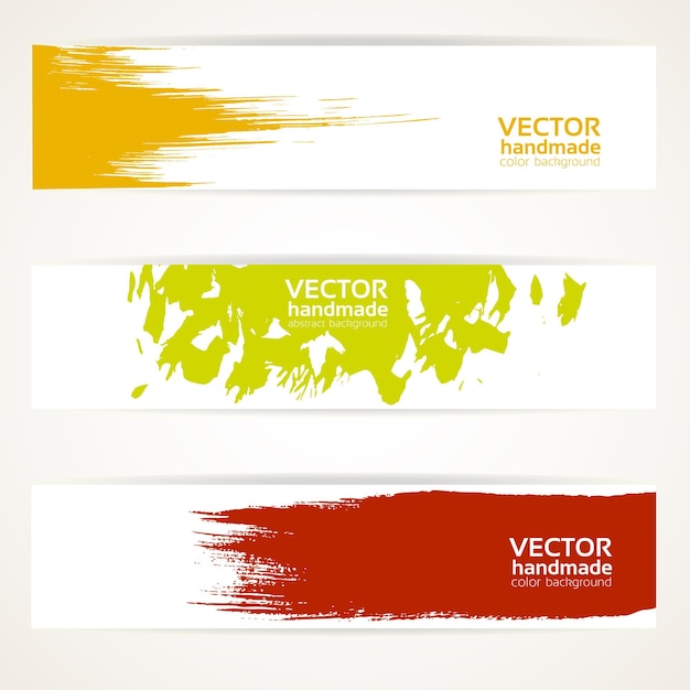 Vector conjunto de banderas de vectores de color abstractos