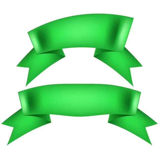 Conjunto de banderas verdes horizontales.