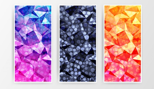Conjunto de banner degradado moderno abstracto