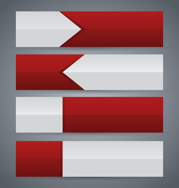 Conjunto de banner horizontal presentación header01